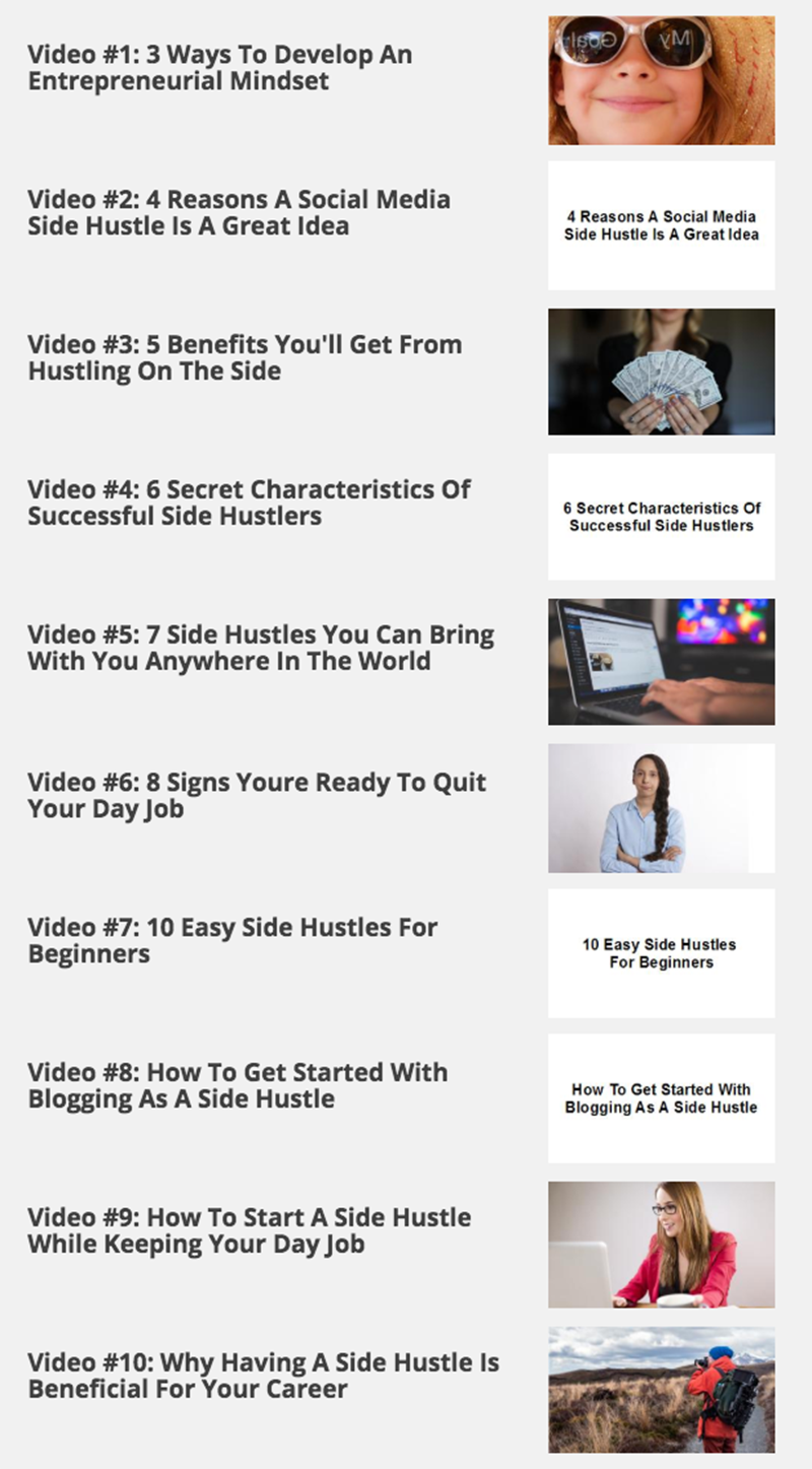 Side Hustle Secrets Videos The Pinnacle Side Hustle Hub